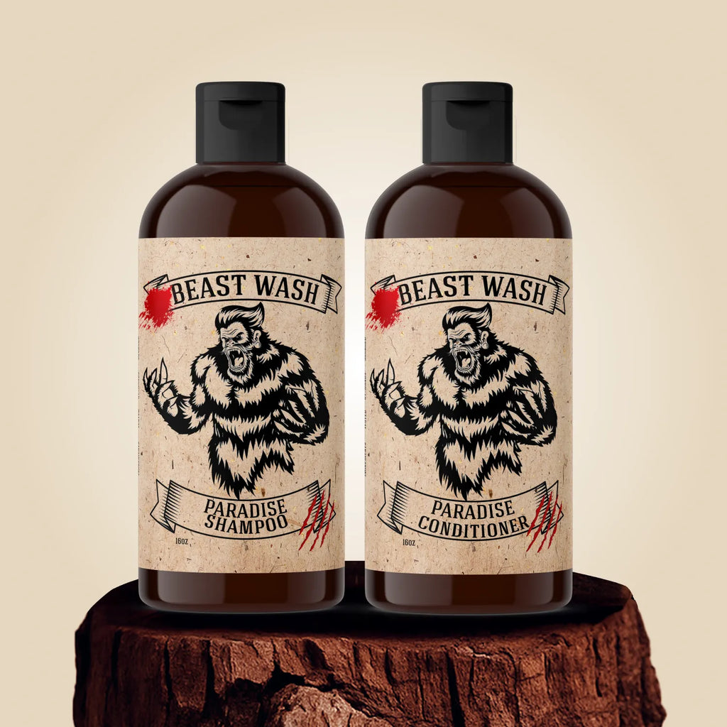 Beast Wash Organic Shampoo and Conditioner Hair Cleaning Kit 16oz - Image 9