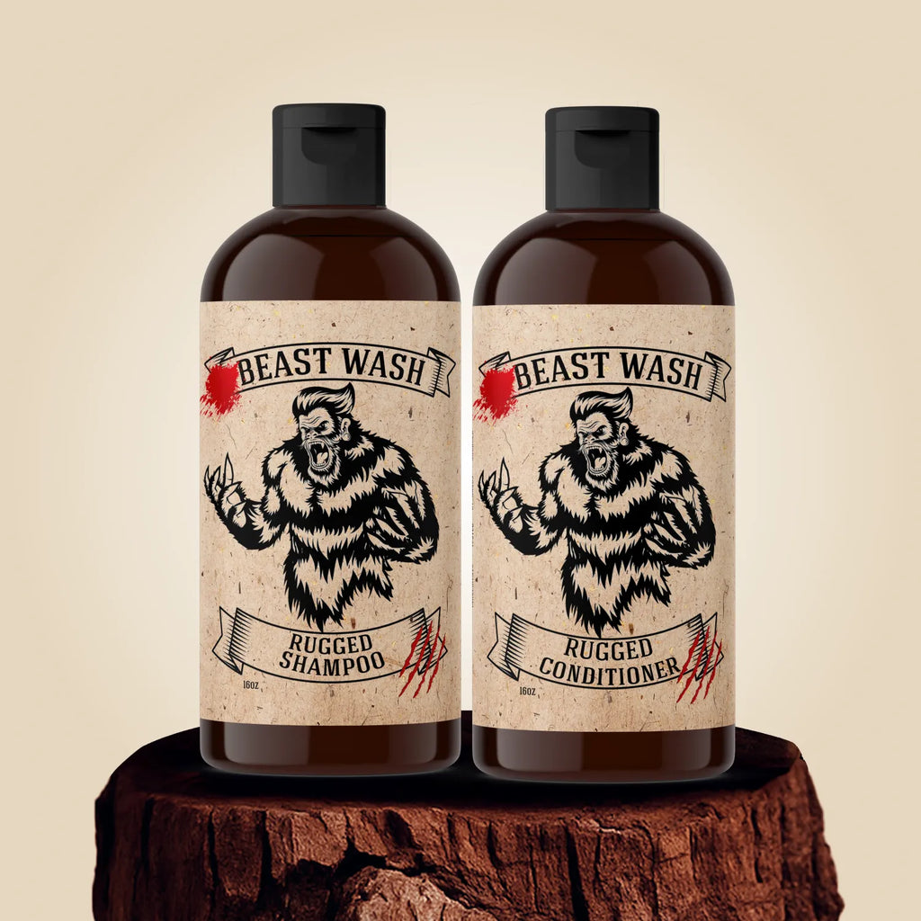 Beast Wash Organic Shampoo and Conditioner Hair Cleaning Kit 16oz - Image 10
