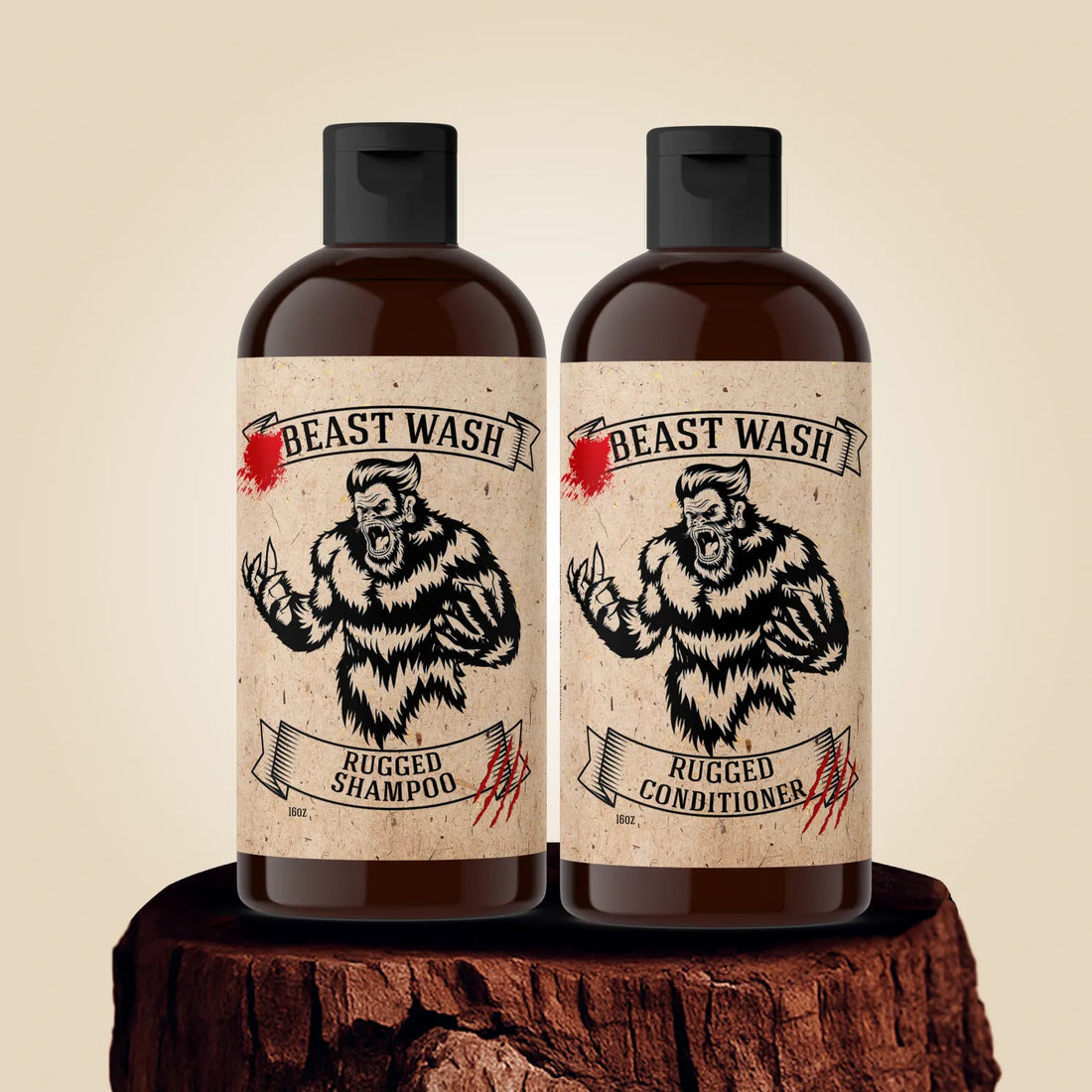 Beast Wash Organic Shampoo and Conditioner Hair Cleaning Kit 16oz - Image 10
