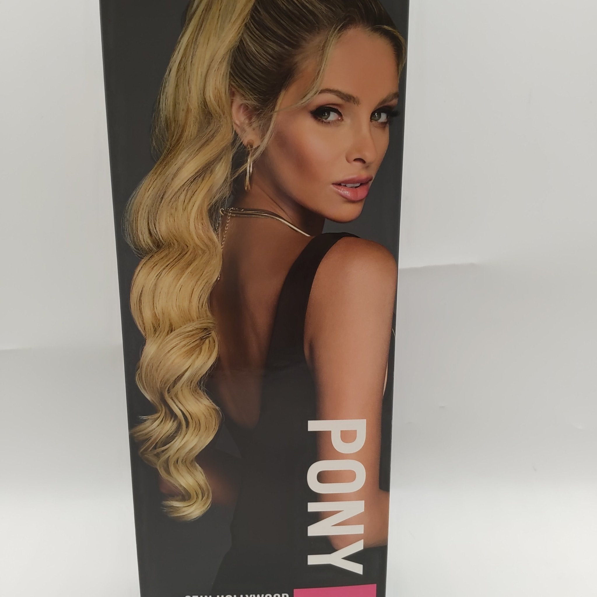 27-inch Hollywood Waves Clinched Ponytail extension in color R29S