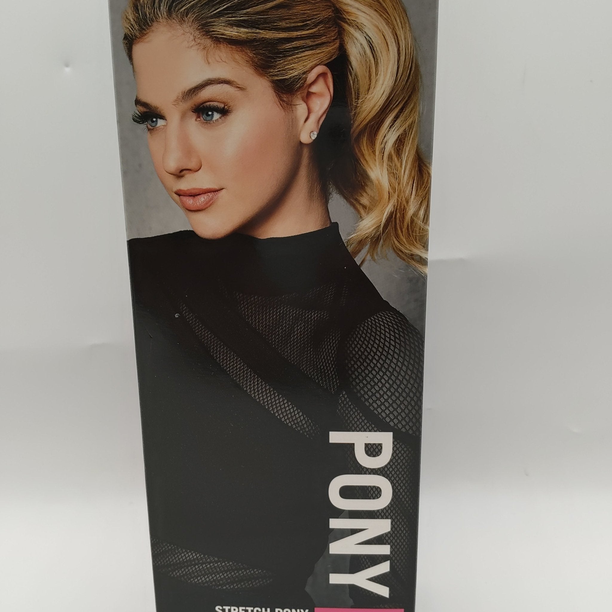 12-inch blonde stretch pony hair extension for glamorous hair styling