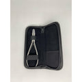 Professional hair extension tape plier in metallic steel grey finish for salon use