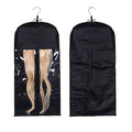 A professional black hair extensions carrier suitcase bag with a sleek, durable design for hair storage.