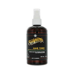 8oz bottle of Suavecito Hair Tonic featuring vintage barbershop branding