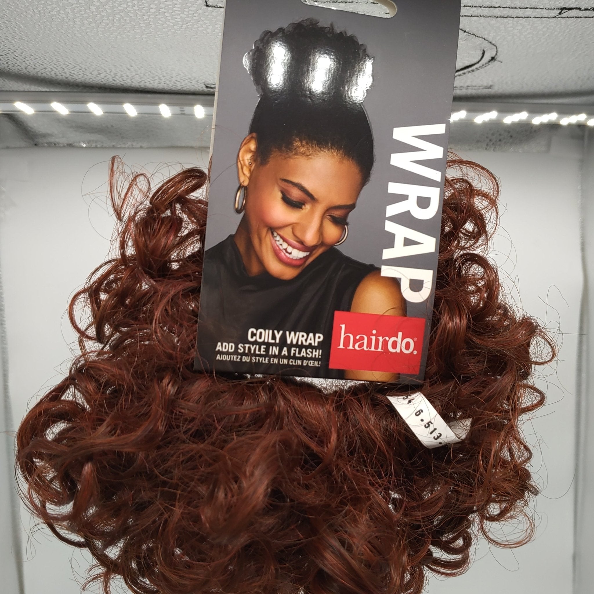 Hairdo Coily Wrap hair attachment in R33/31 Spice auburn and copper shades