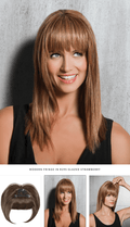 Hairdo Modern Fringe in Color R38 synthetic hair extension shown from the front