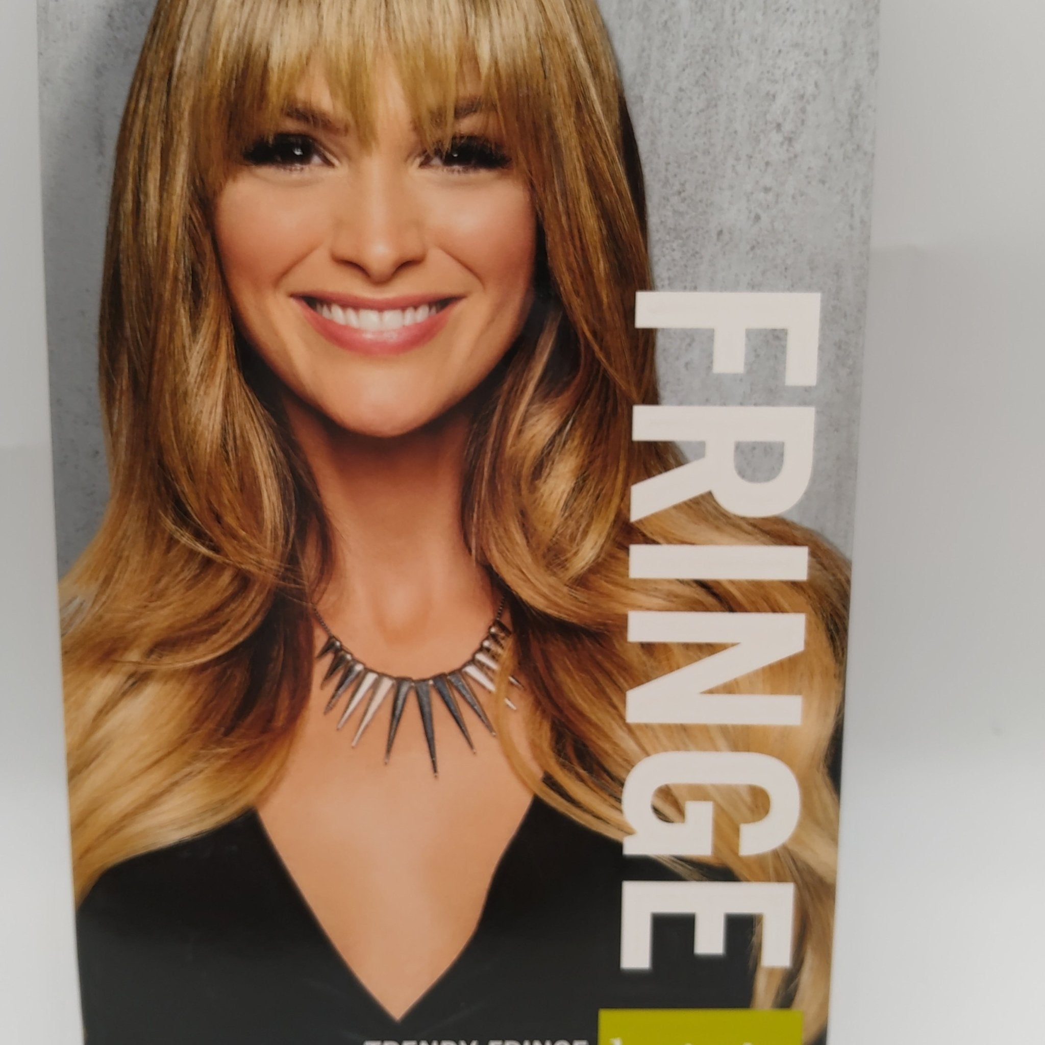 Trendy Fringe Just Bangs Hairpiece showing soft layered side pieces for a realistic hair blend