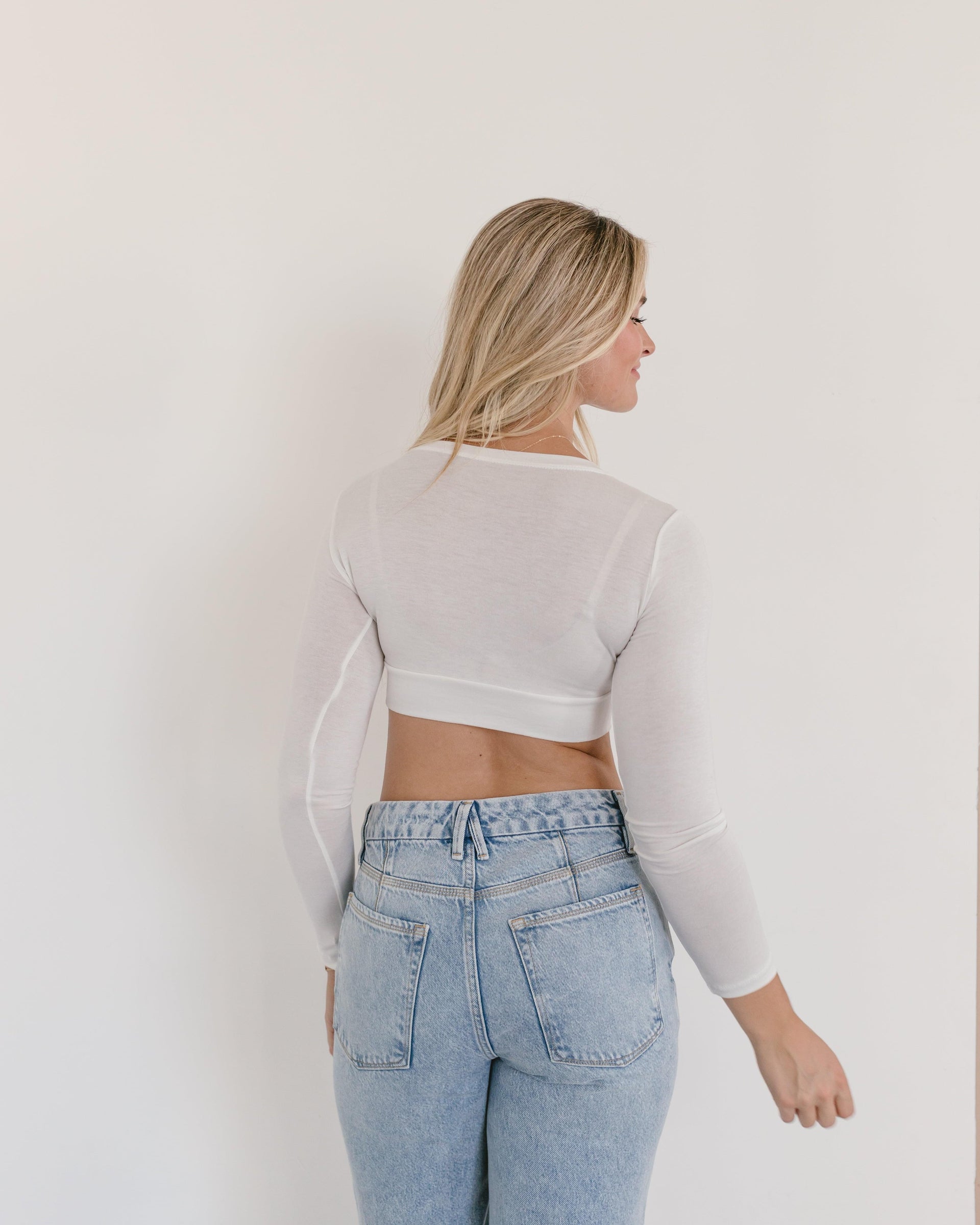 Crew Neck Long Sleeve Halftee