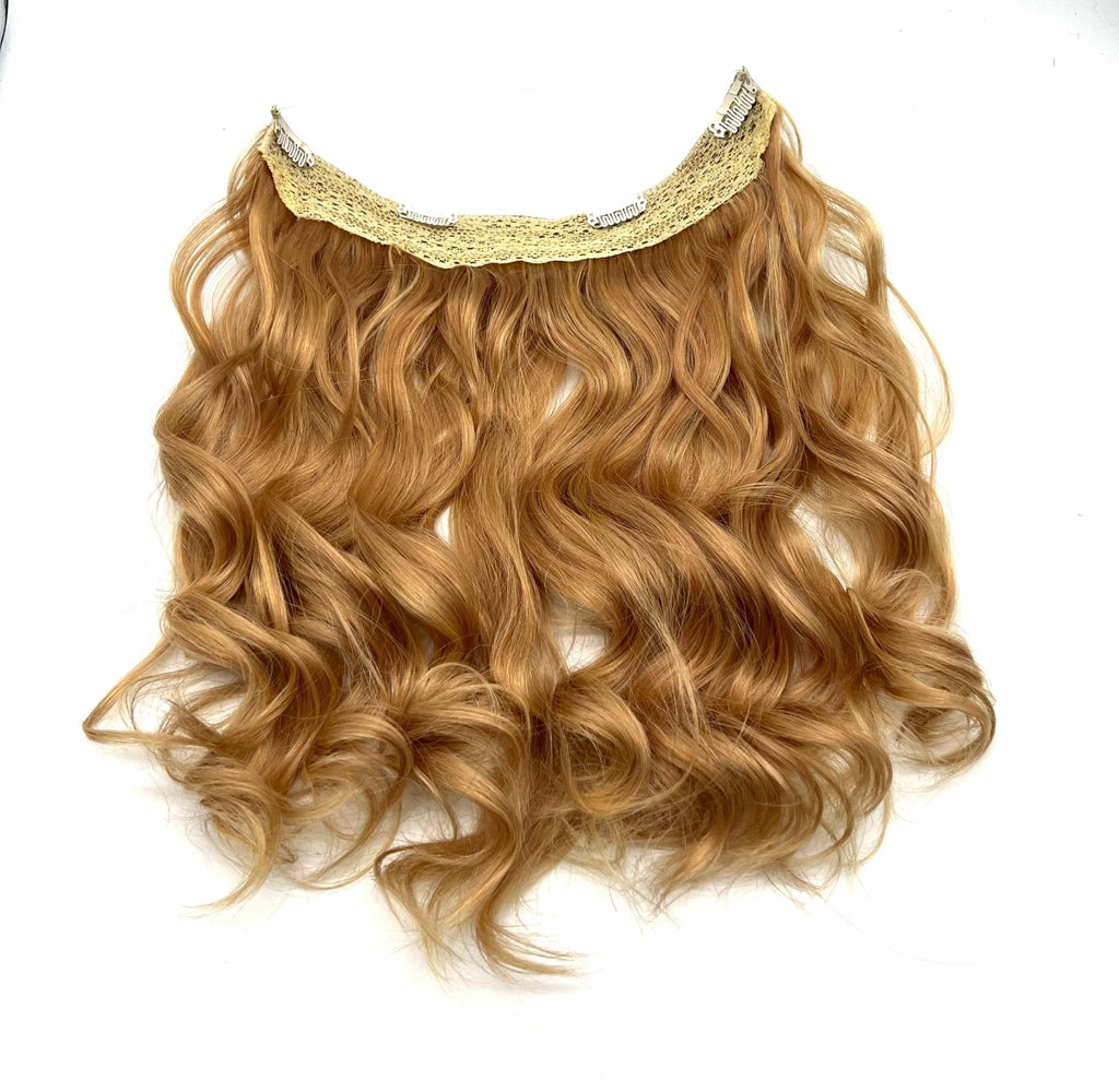 14" Halo Hair Extensions Body Wave Real Human Hair Blonde