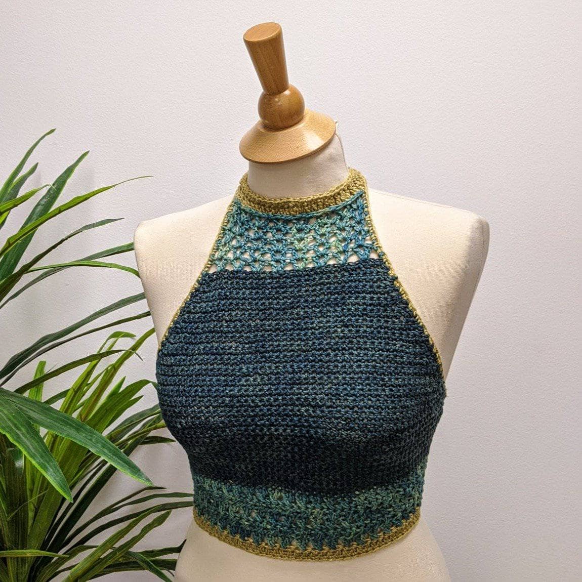 Easy Crochet Halter Top Bralette Pattern for Beginner Crafters