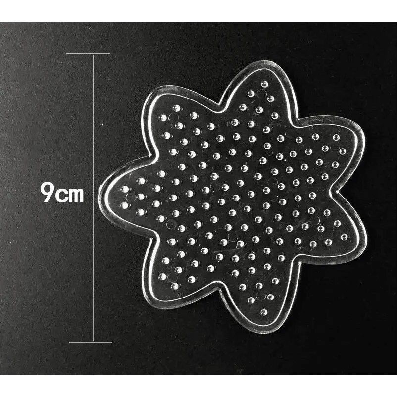 Clear Hama Bead Pegboard Set for Kids DIY Craft Pattern Templates