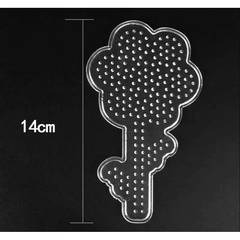 Clear Hama Bead Pegboard Set for Kids DIY Craft Pattern Templates