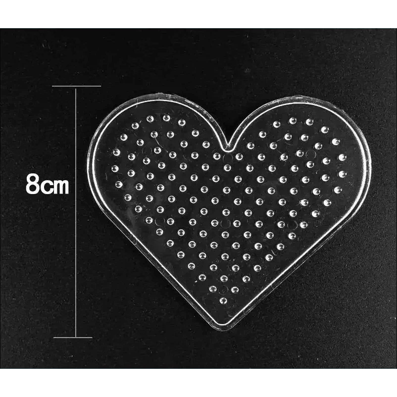 Clear Hama Bead Pegboard Set for Kids DIY Craft Pattern Templates