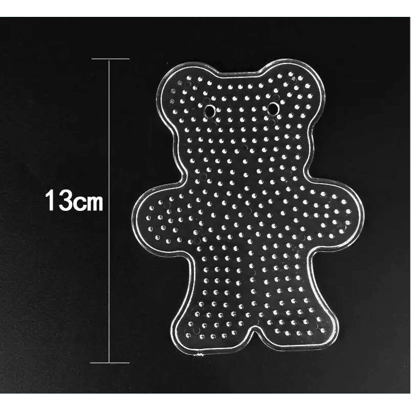 Clear Hama Bead Pegboard Set for Kids DIY Craft Pattern Templates