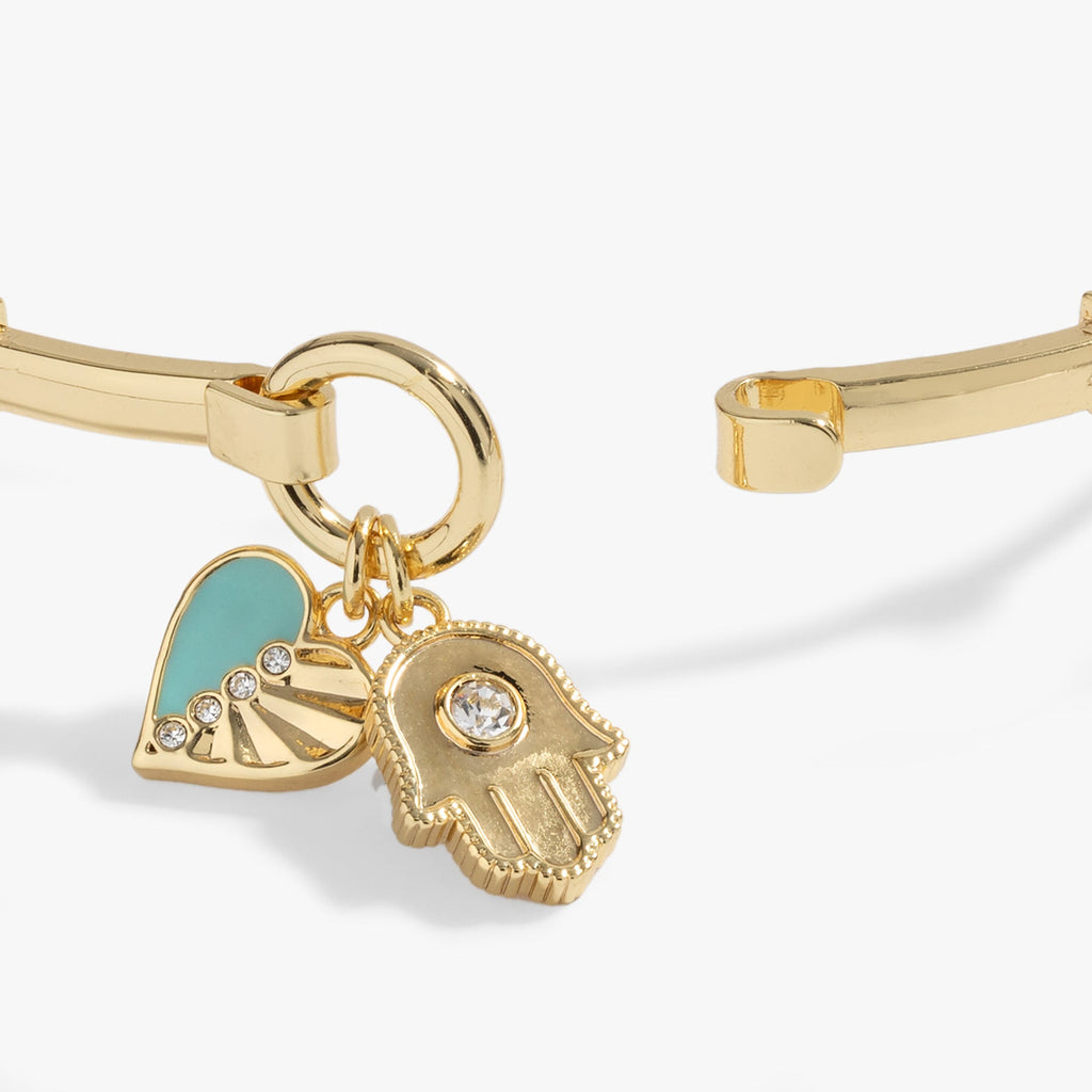 Hamsa and Heart Symbol Protection Bracelet