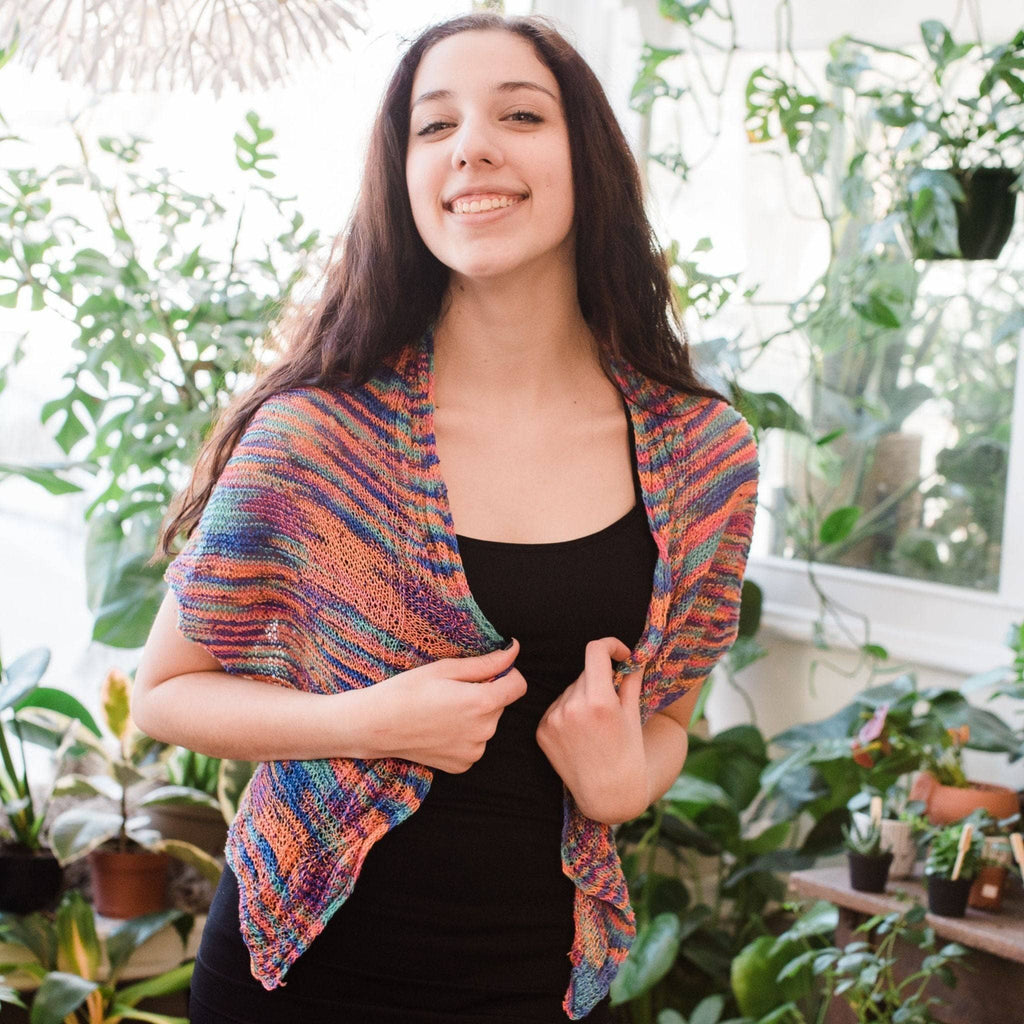 Hand Beaded Silk Shawl Knit Pattern for Bohemian Style
