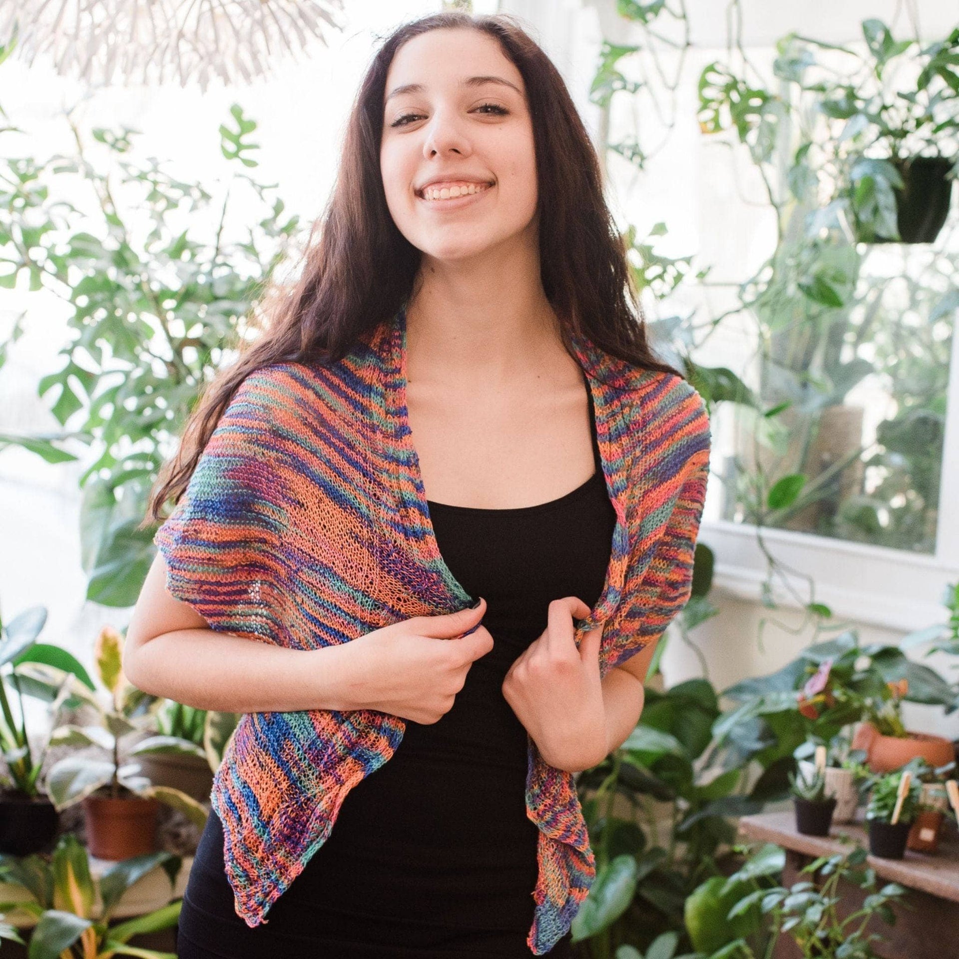 Hand Beaded Silk Shawl Knit Pattern for Bohemian Style