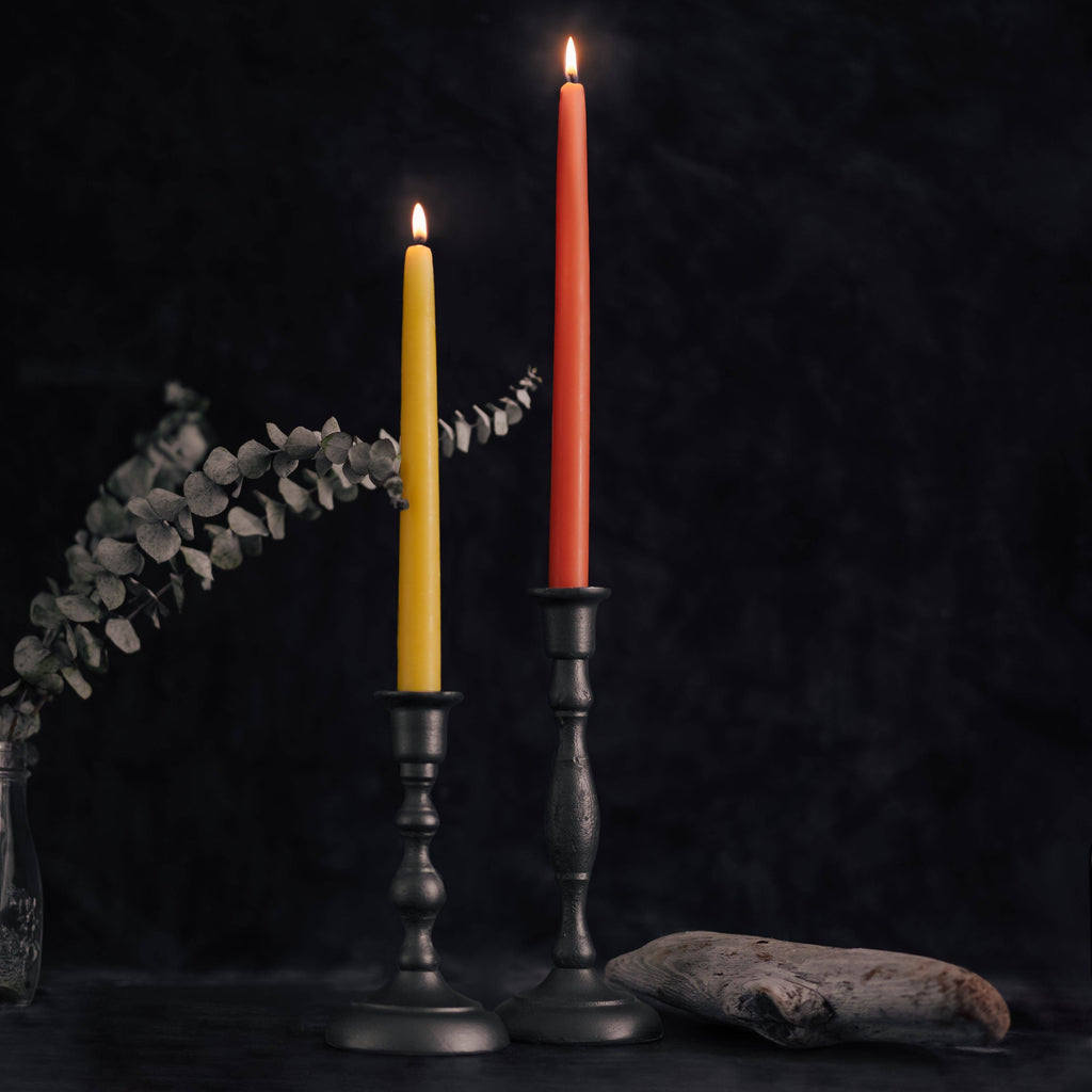 Beeswax Taper Candles - Hand-Dipped - 1 Pair