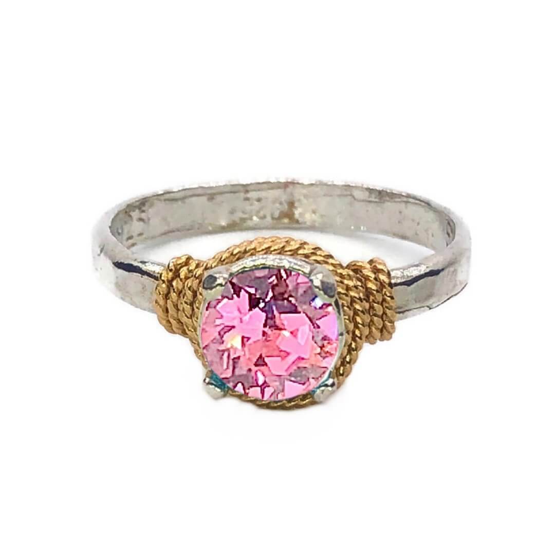 Hand Hammered Birthstone Ring