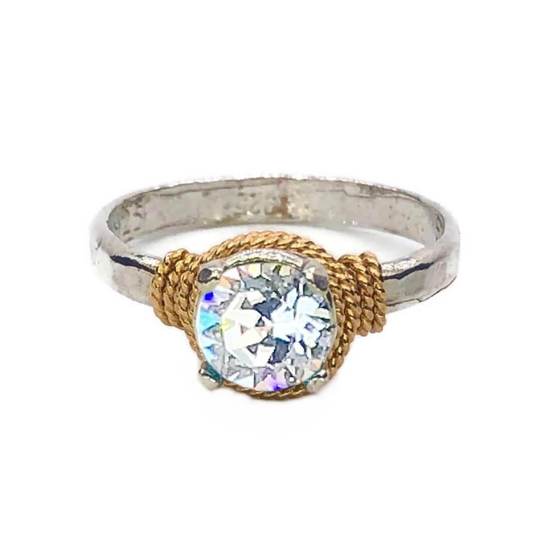 Hand Hammered Birthstone Ring