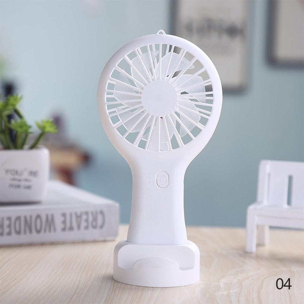 Silent Portable Handheld Fan - 3-Speed Personal USB Desk Fan