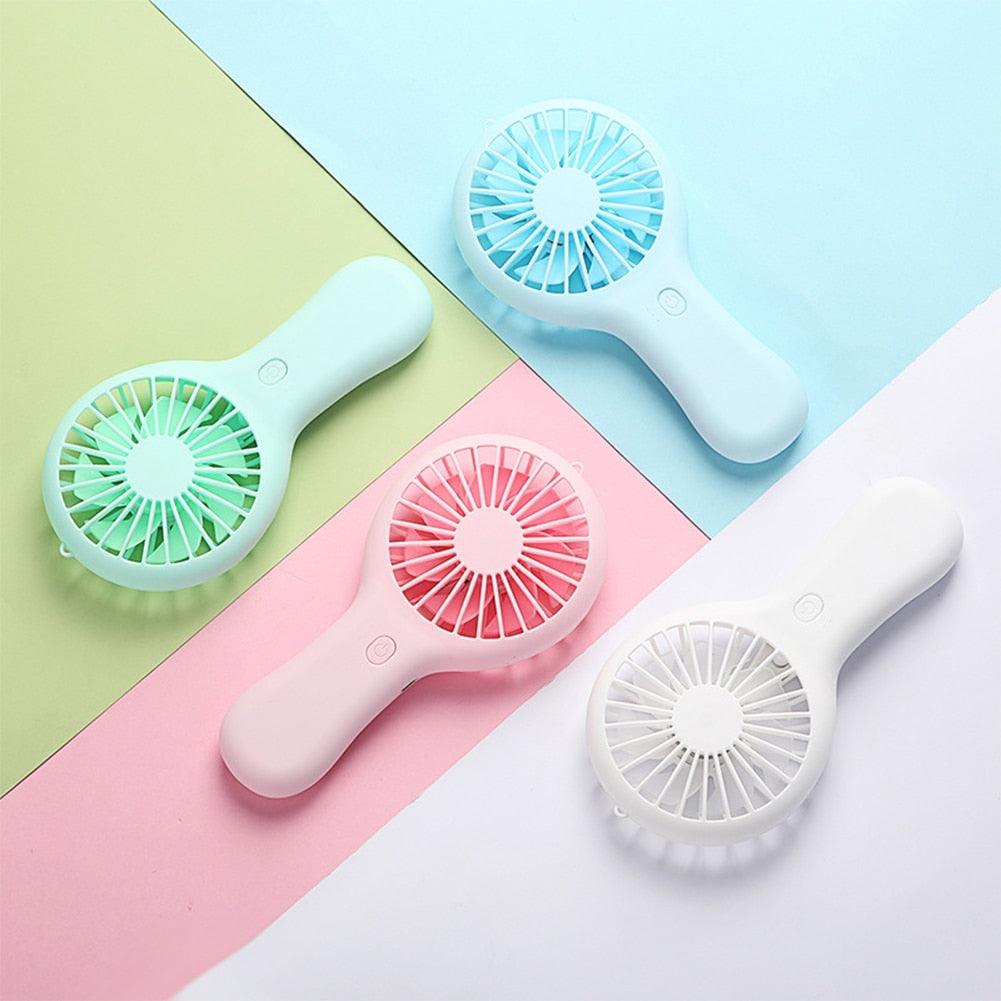 Silent Portable Handheld Fan - 3-Speed Personal USB Desk Fan