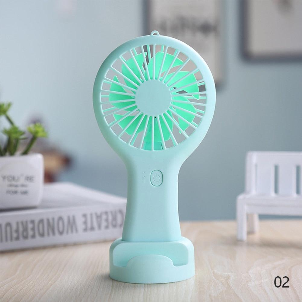 Silent Portable Handheld Fan - 3-Speed Personal USB Desk Fan