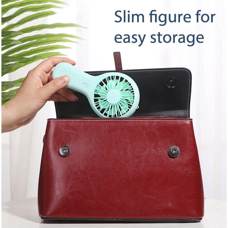 Silent Portable Handheld Fan - 3-Speed Personal USB Desk Fan