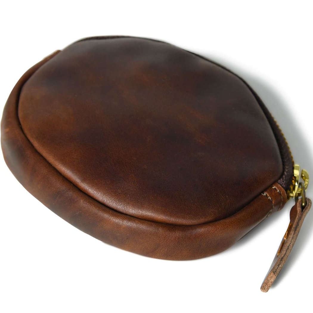Handmade Leather Coin Purse - Compact & Durable Zipper Pouch