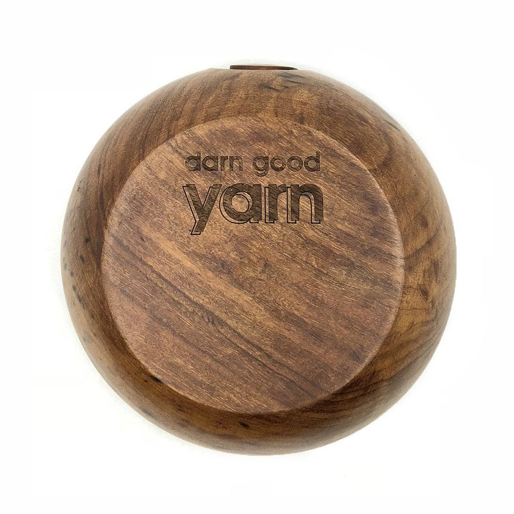 Handmade Sheesham Wood Yarn Bowl for Knitting and Crochet