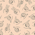 Hang Loose Modern Bohemian Removable Wallpaper in Peach & Grey