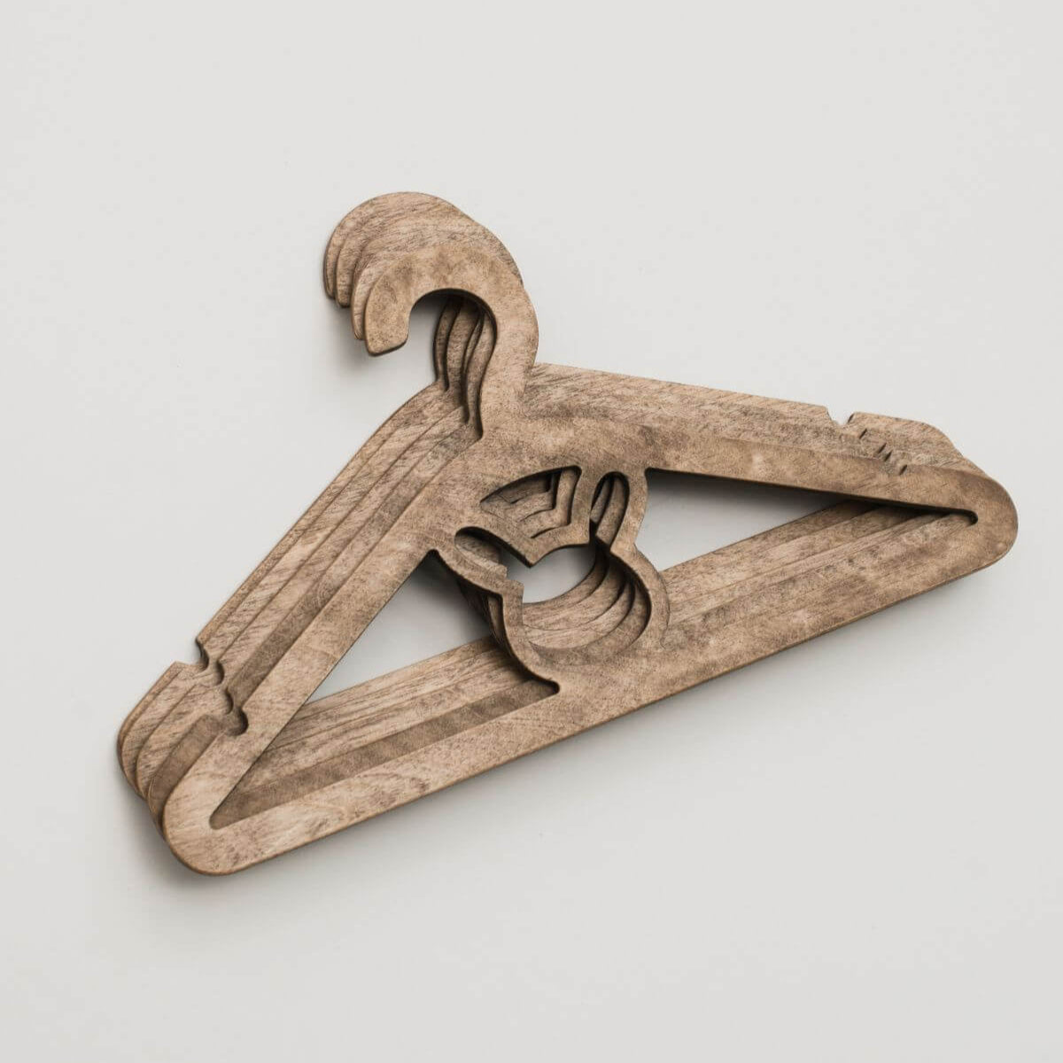 10-Pack Kids Wooden Hangers for Toddler Clothes