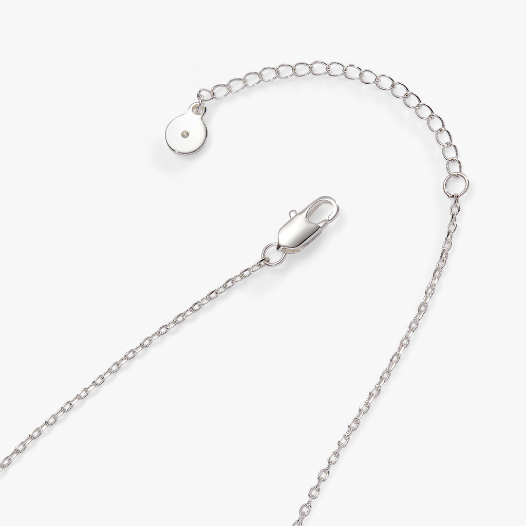 Happily Ever After Duo Charm Pendant Necklace in Polished Silver