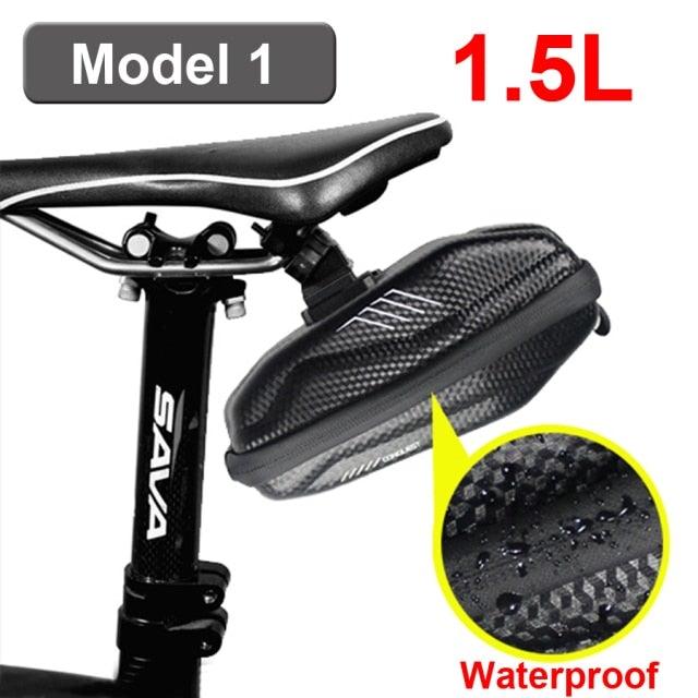 Hard Shell Waterproof Bike Seat Bag for Road and Mountain Bikes