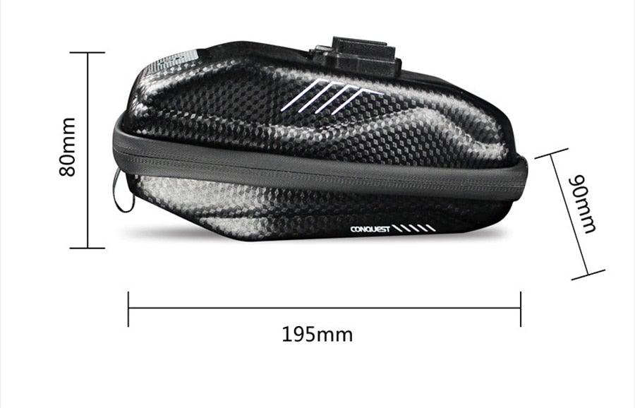 Hard Shell Waterproof Bike Seat Bag for Road and Mountain Bikes