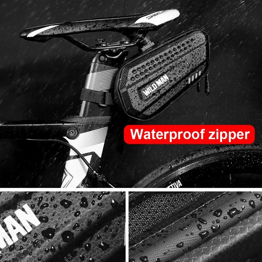 Hard Shell Waterproof Bike Seat Bag for Road and Mountain Bikes