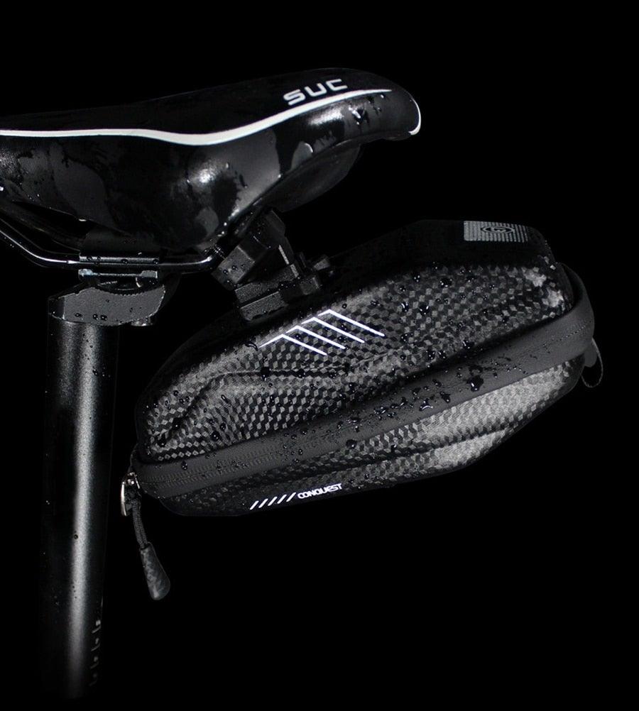 Hard Shell Waterproof Bike Seat Bag for Road and Mountain Bikes