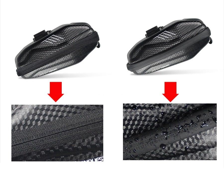 Hard Shell Waterproof Bike Seat Bag for Road and Mountain Bikes