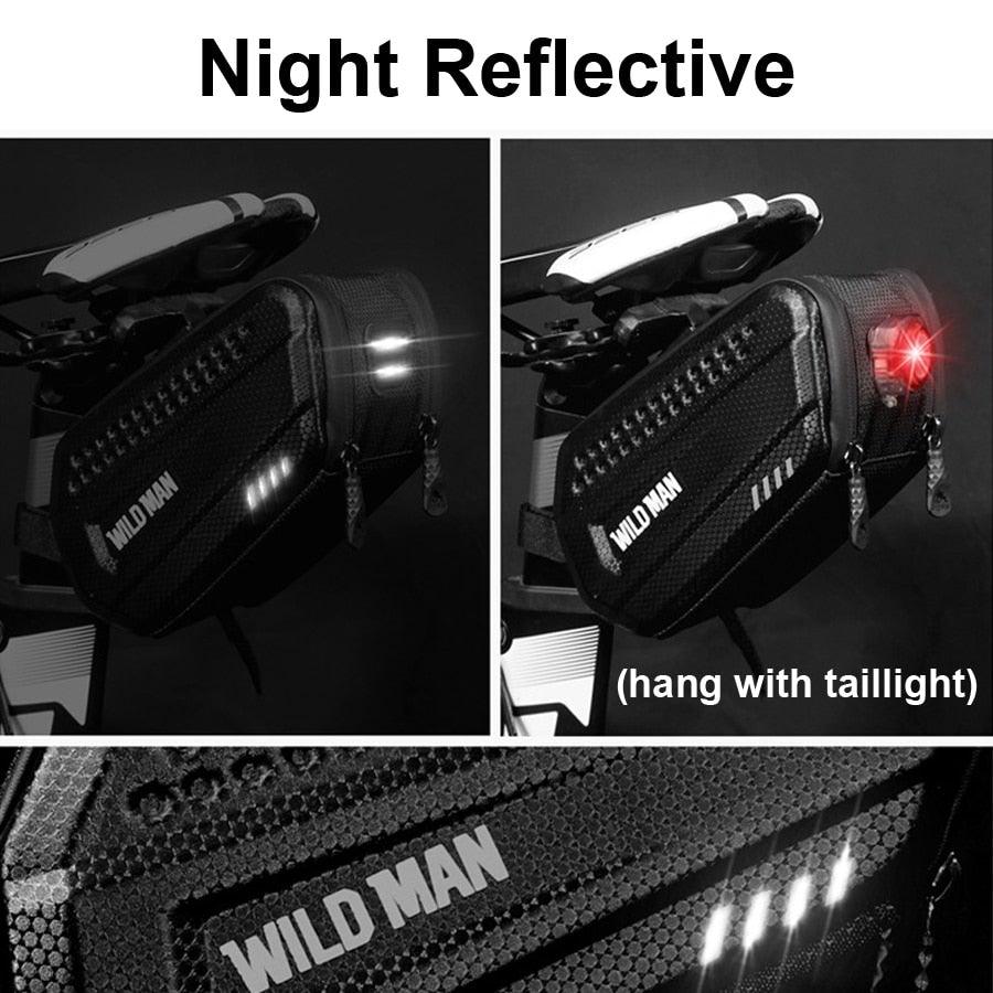 Hard Shell Waterproof Bike Seat Bag for Road and Mountain Bikes