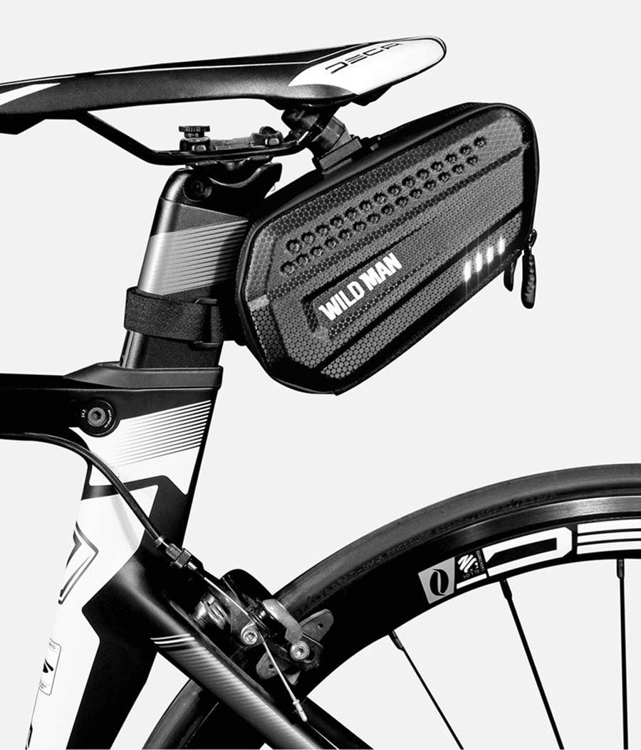Hard Shell Waterproof Bike Seat Bag for Road and Mountain Bikes