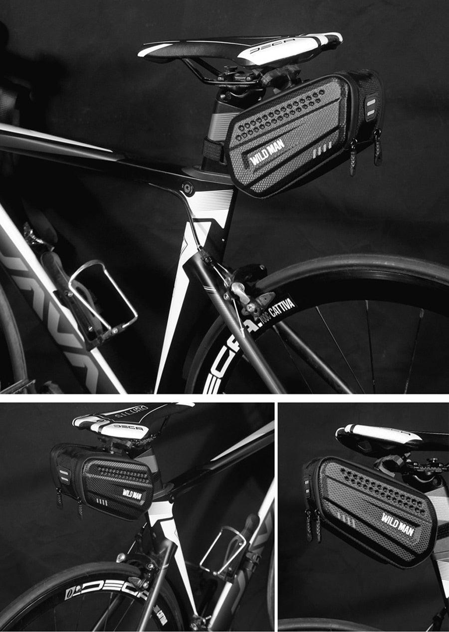 Hard Shell Waterproof Bike Seat Bag for Road and Mountain Bikes