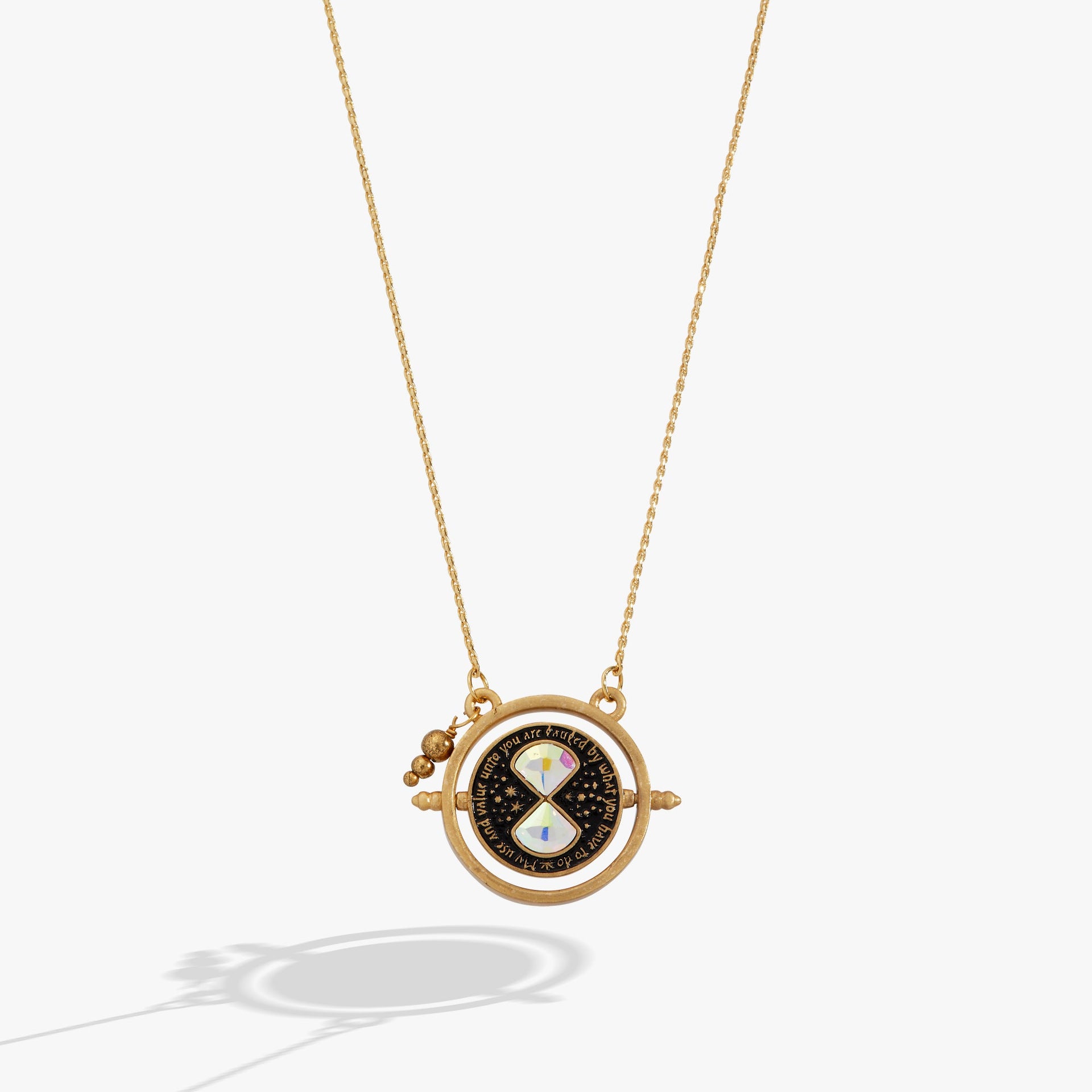 Harry Potter Time Turner Spinner Necklace Gold Fantasy Jewelry