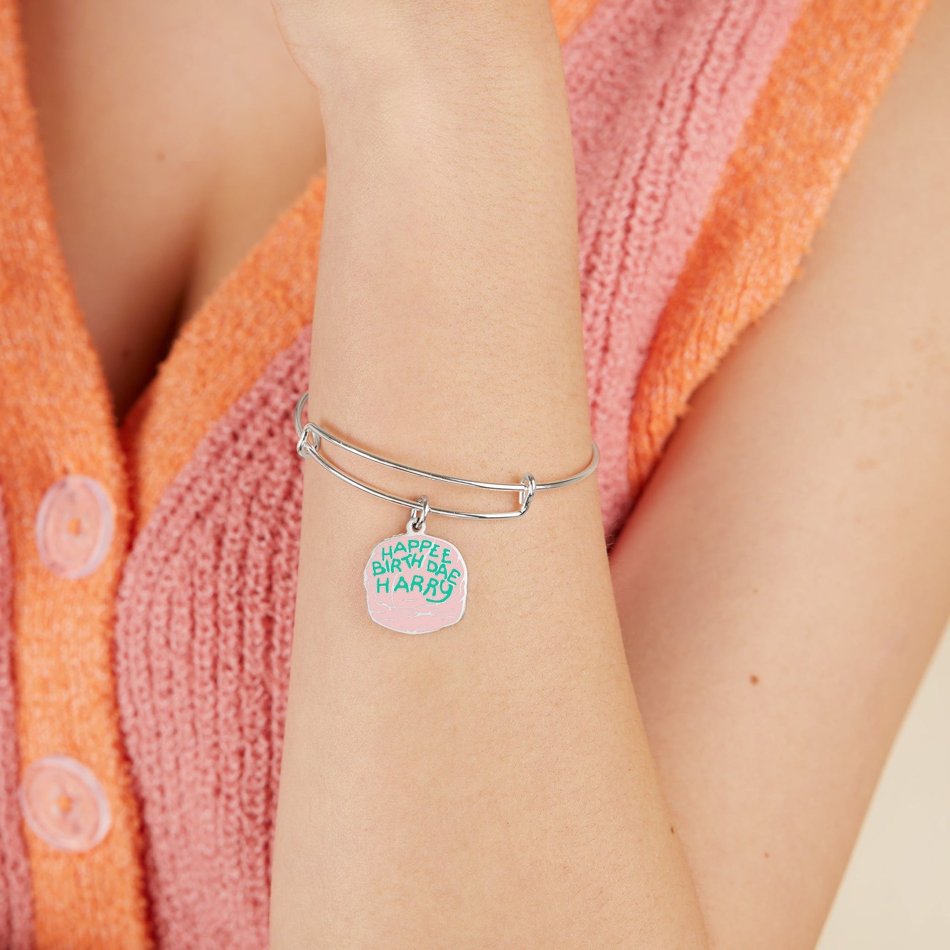 Harry Potter Celebrate Cake Charm Bangle in Expandable Design