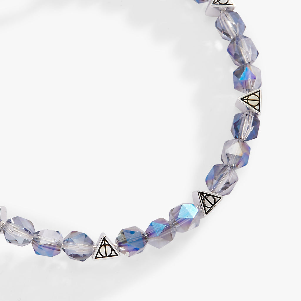 Deathly Hallows Beaded Bangle with Aurora Borealis Crystals