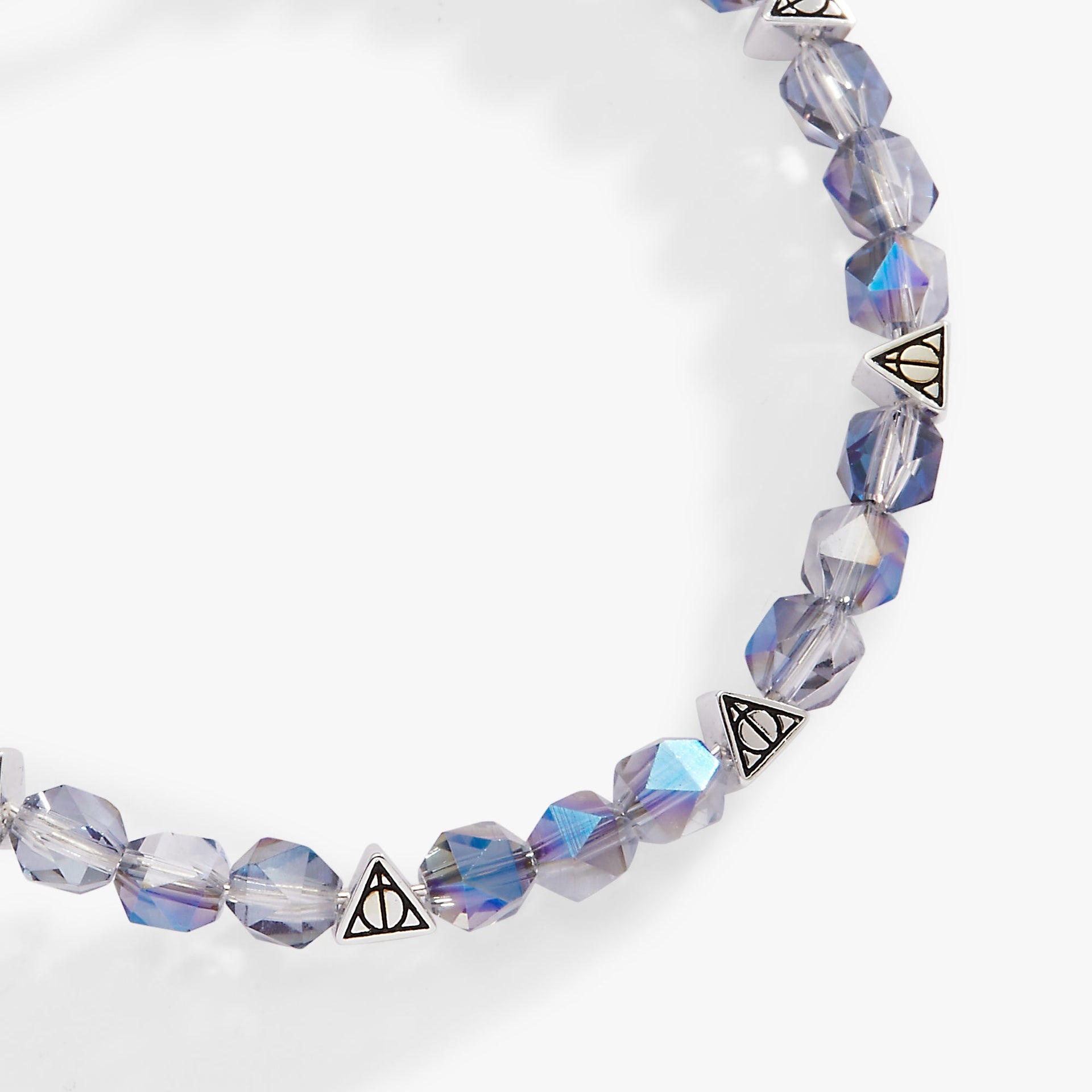 Deathly Hallows Beaded Bangle with Aurora Borealis Crystals
