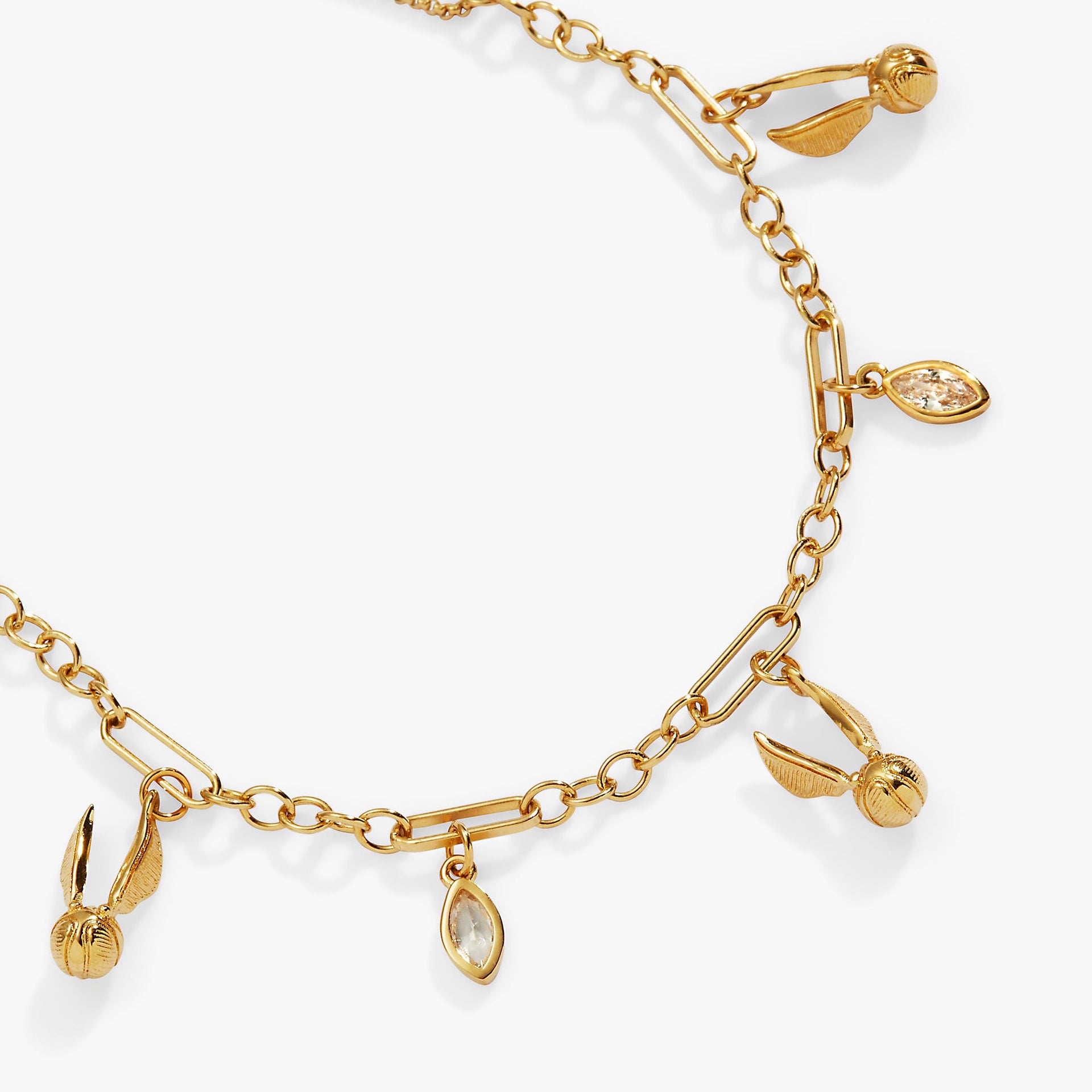 Harry Potter Golden Snitch Charm Bracelet with Adjustable Chain