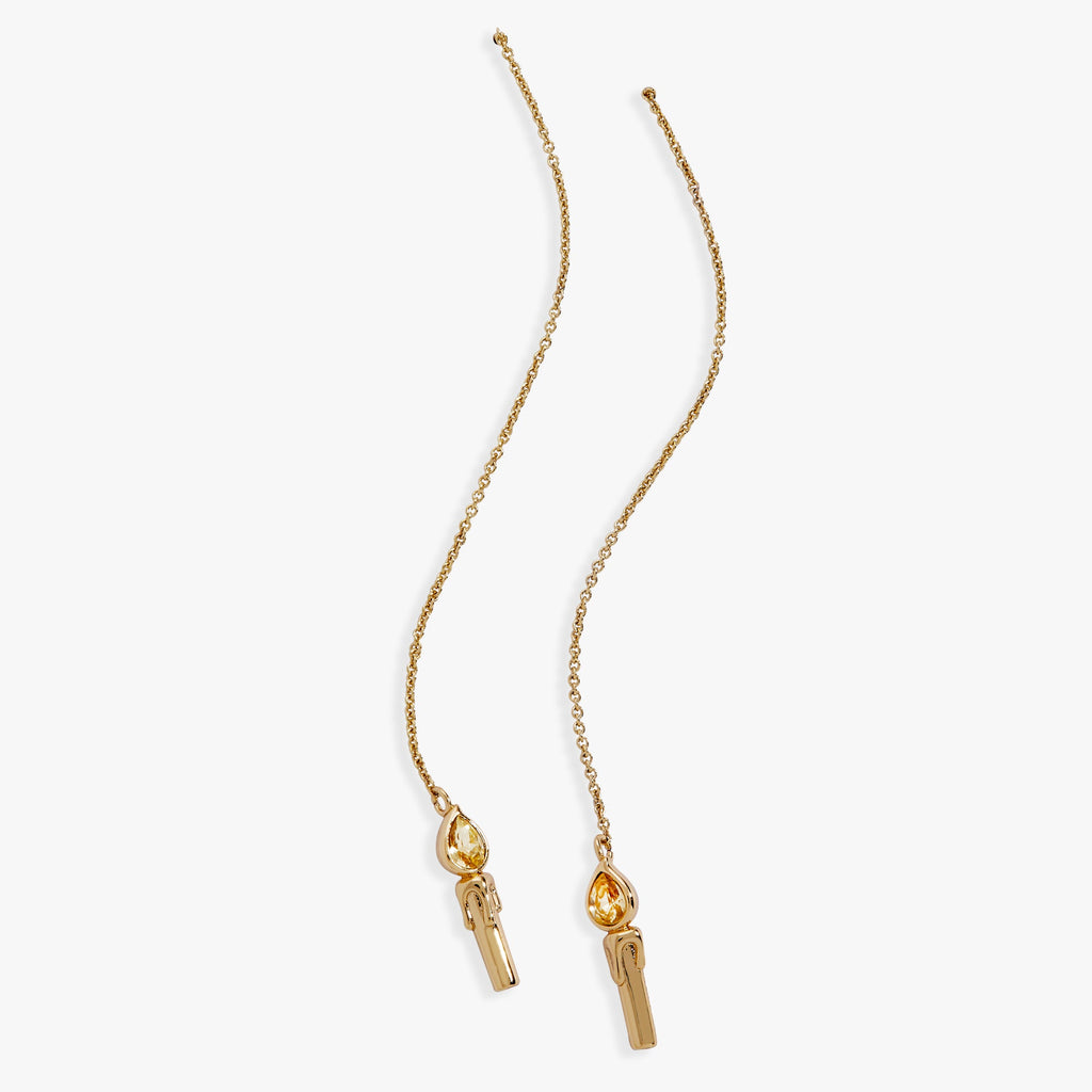 Harry Potter Great Hall Floating Candle Gold Threader Earrings