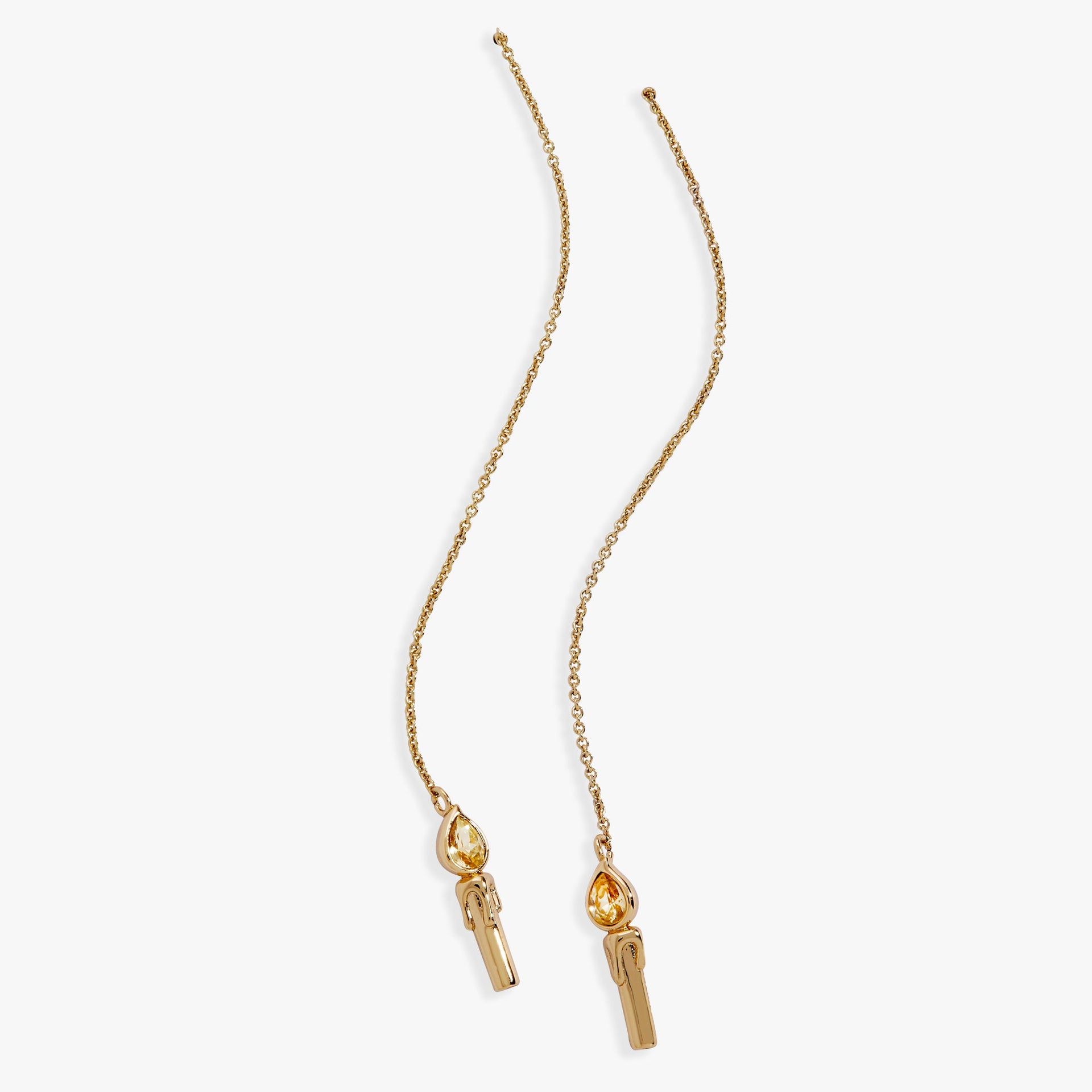 Harry Potter Great Hall Floating Candle Gold Threader Earrings