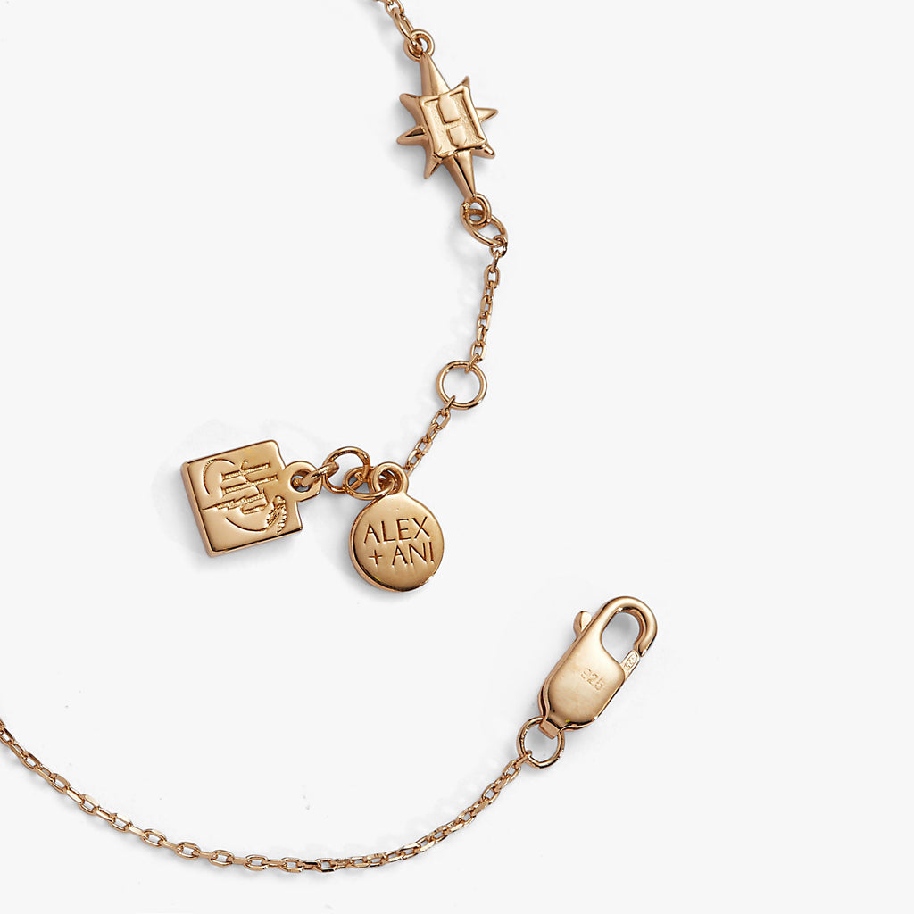 Harry Potter™ Hermione Wand Crystal Charm Bracelet in Gold