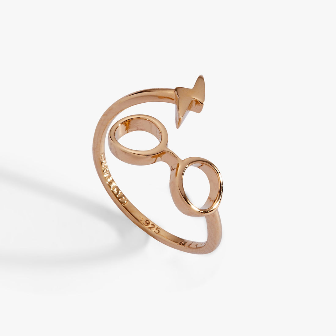 Harry Potter Glasses and Scar Wrap Ring in Sterling Silver 925